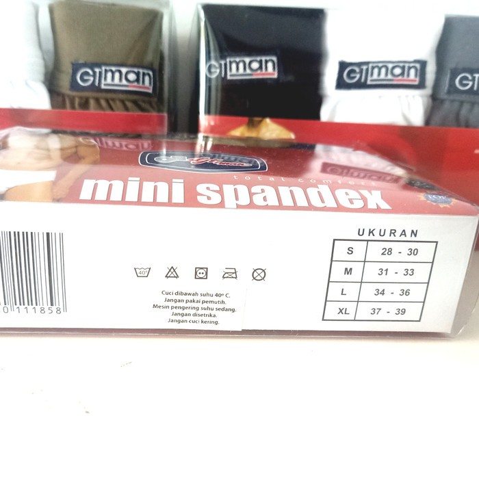 Set isi 3 Pcs Celana Dalam Pria GT Man Mini Spandex Katun CD Pakaian Dalam Pria