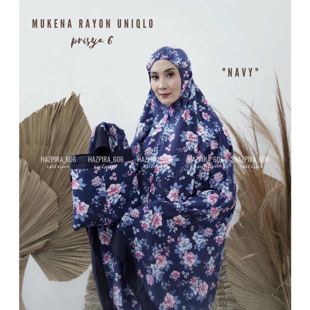 MUKENA DEWASA RAYON BALI MOTIF BUNGA PRISYA 6 JUMBO