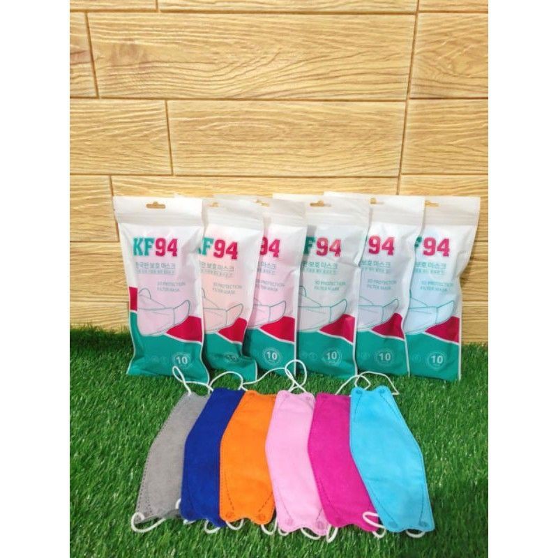 JG - MASKER KF 94 MASKER MEDIS EVO CONVEX MURAH  MASKER KF94 HITAM PUTIH WARNA WARNI