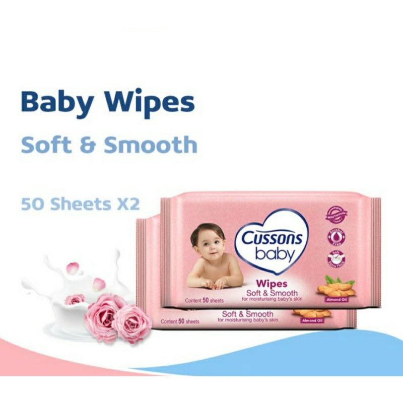 Cussons Baby Wipes BUY 1 GET 1 @45'Sheets