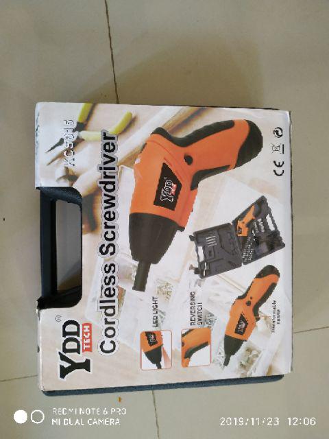 Bor Tanpa Kabel Obeng Elektrik Cordless Rechargeable Screwdriver Ydd