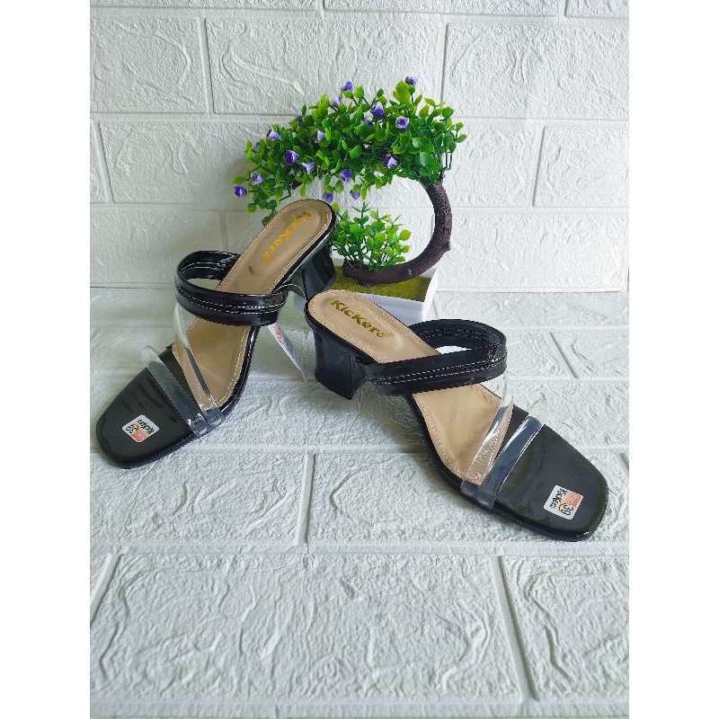 Sandal wanita High heels mika bening