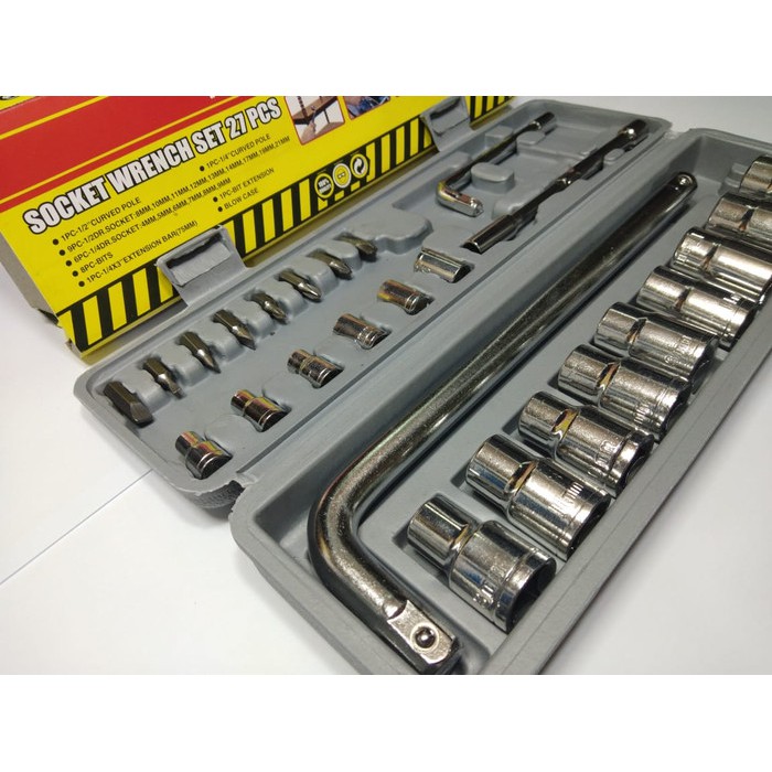 Kenmaster Kunci Sok Socket Kunci Set Motor 27 Pcs