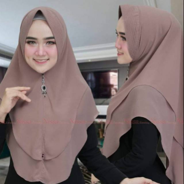 Hijab Khimar Syari 2 layer
