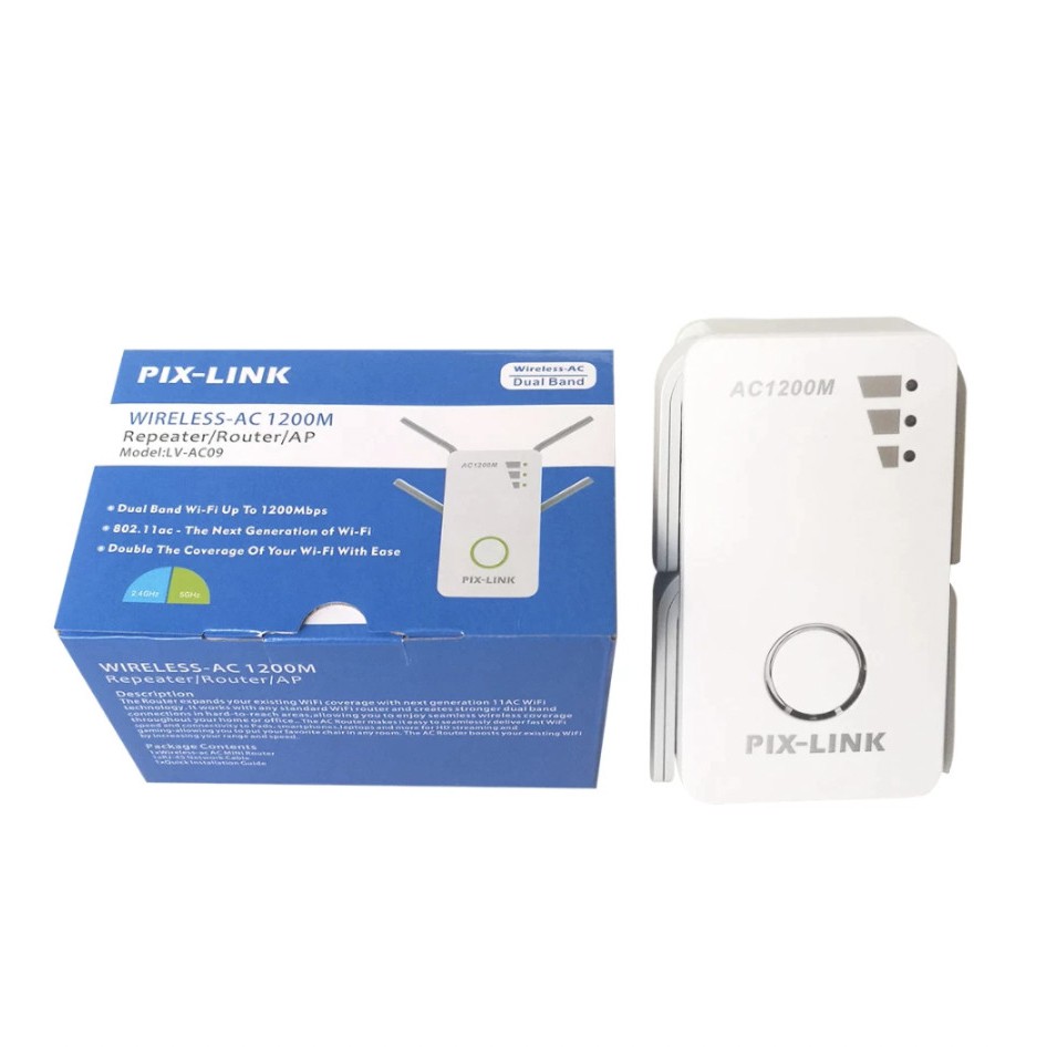 PIXLINK - LV-AC09 Dual Band AP 1200Mbps Wireless Wifi Repeater