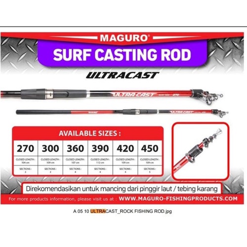 Joran Pancing Laut Maguro Ultra Cast 270-450 Surf Rod