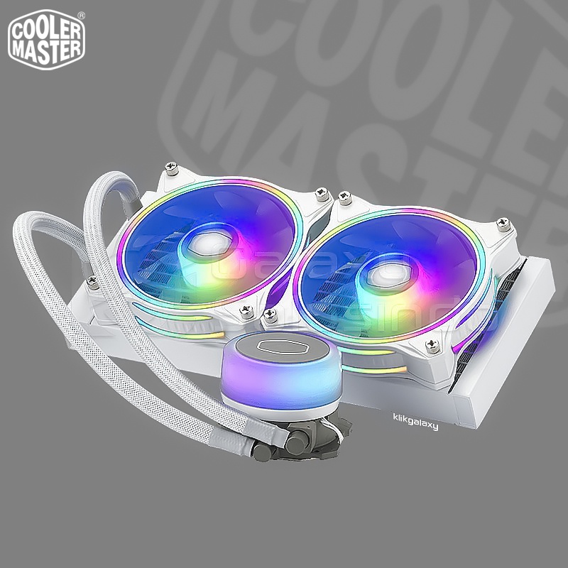 Cooler Master MasterLiquid ML240 Illusion White Edition Addressable RGB Liquid CPU Cooler