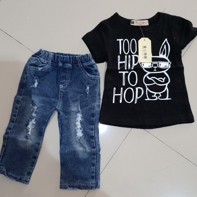 Setelan jeans hip to hop rabbit