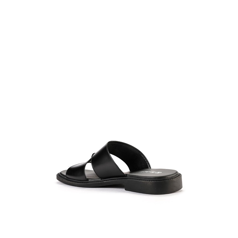 SANDAL CASUAL JIM JOKER PRIA ORIGINAL SLIDE KULIT BRANDED HITAM JJ04