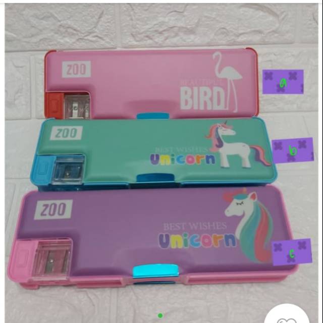 

Kotak pensil Unicorn pastel