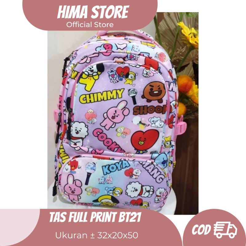 [BISA COD] Tas full print BT21 Tas BT21 Ransel BT21