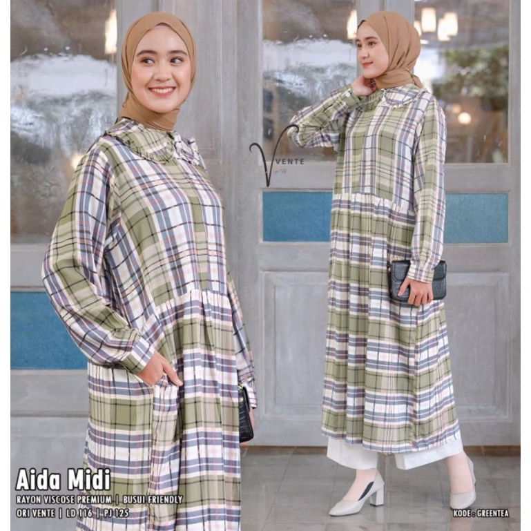 AIDA MIDI BY VENTE (MIDI DRESS RAYON)