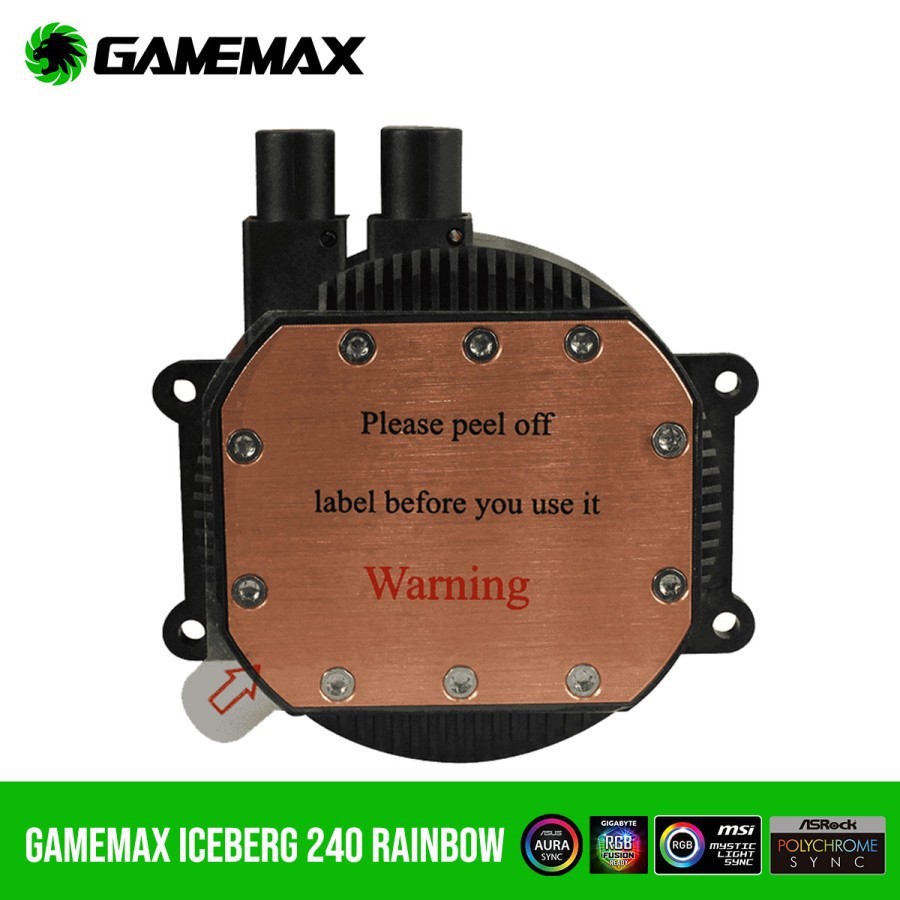 Gamemax Liquid ICEBERG 240 RAINBOW ARGB All in One Liquid Cooler Aura Sync