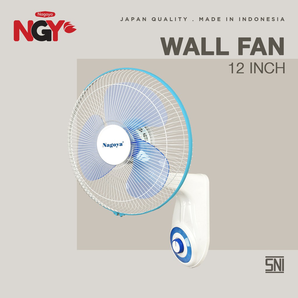 

NAGOYA NG-12WF Kipas Angin Dinding Kecil 12 in / Mini Portable Wall Fan 12 inch Putih Glossy | NGY