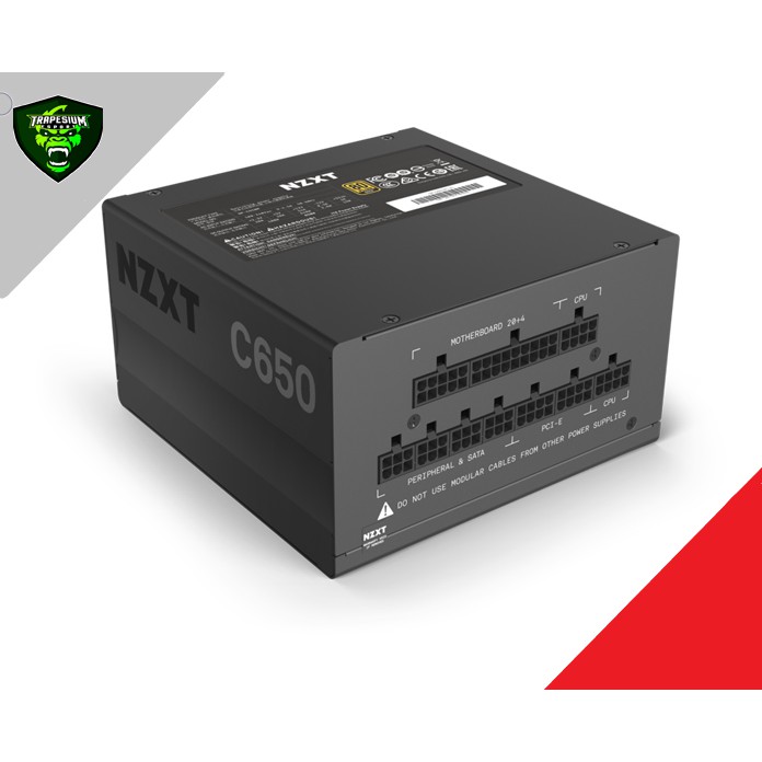 NZXT C650 - 650Watt 80+ Gold Full Modular Garansi 10 Tahun NP-C650M-EU