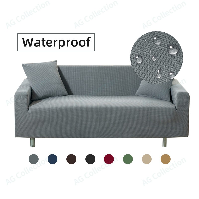 1 2 3 4 Seater Solid Color Removable Washable Sofa Covers Waterproof Sofa Slipcover Agyl2019hfg Shopee Indonesia