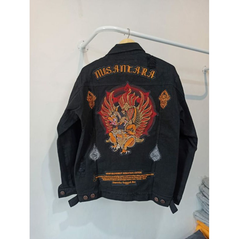RIPPED DENIM JACKET MEMPHIS ORIGINS - GARUDA