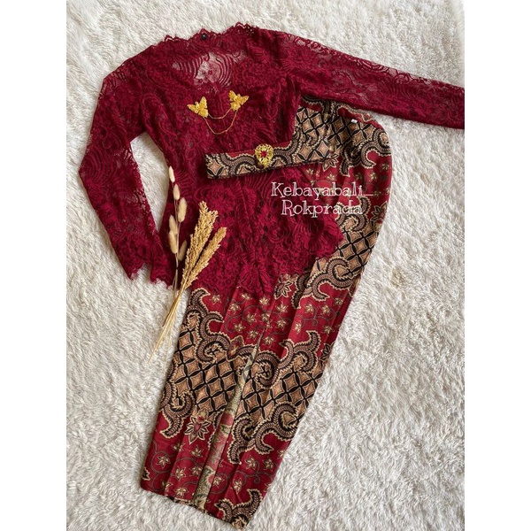 KEBAYA LEHER V KEBAYA BALI KEBAYA SEMI ITALY PREMIUM KEBAYA WISUDA / KONDANGAN