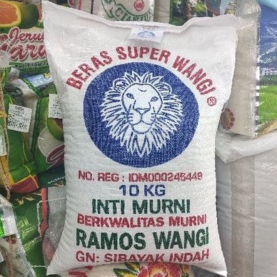 Beras Kepala Singa Biru Ramos Wangi Inti Murni 10KG (Original 100%)