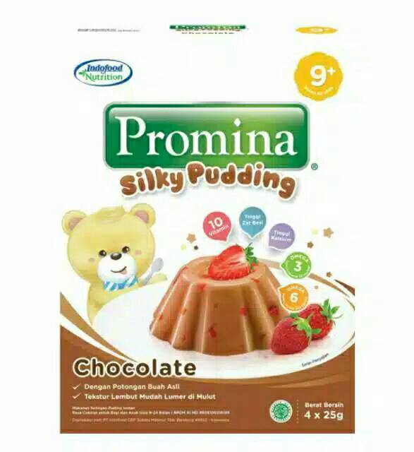 Promina Silky Puding Strawberry / Coklat