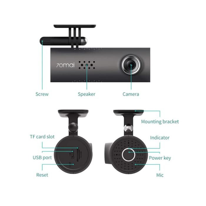 70Mai 1s Smart Dash Camera 1080p International Version