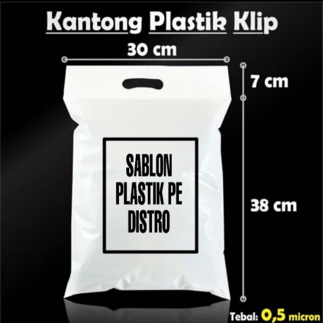 Sablon Plastik PE Klip Laundry Distro