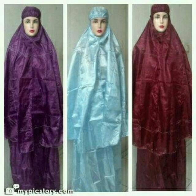 Mukena traveling abutay dewasa travelling ada tas tenteng warna warni bahan parasut all size