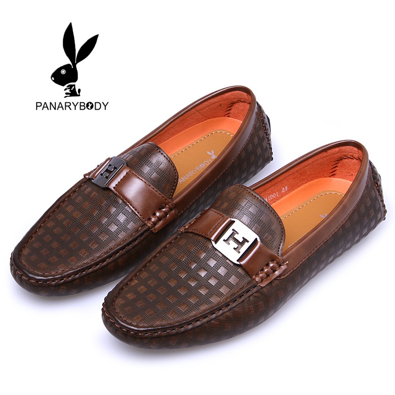 Sepatu Pria  Panarybody cowok Sepatu Loafers Kasual laki-laki Import Kekinian 2021-1901 COKLAT TUA