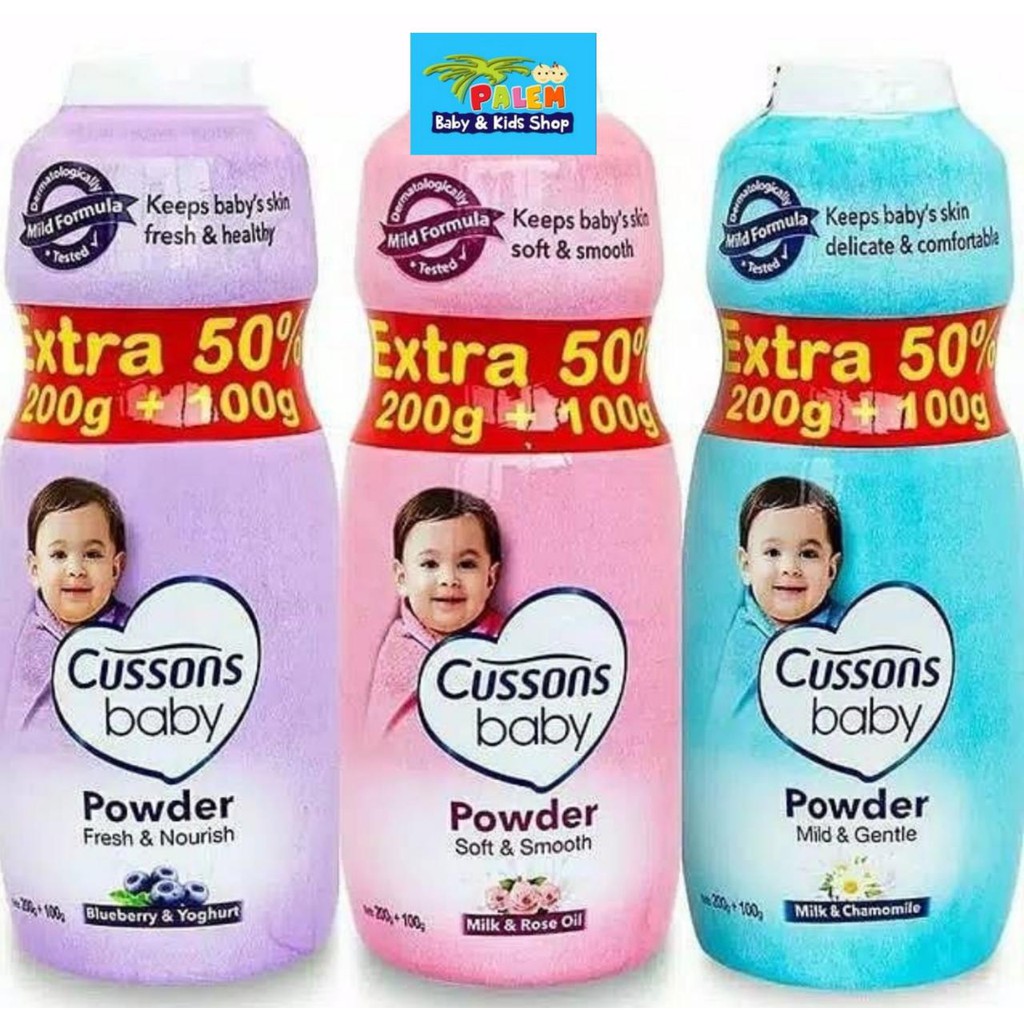 Bedak Cussons Powder 200gr+60gr fresh &amp; nourish.soft &amp; smooth.mild &amp; gentle.protect care