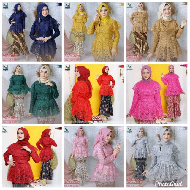 SET KEBAYA DELISA KEBAYA MODERN/KEBAYA TUNANGAN/KEBAYA WISUDA/KEBAYA KONDANGAN