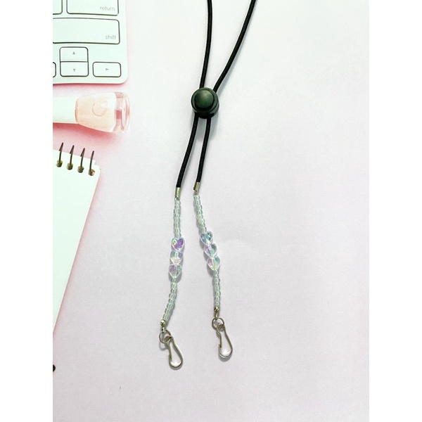 Konektor Masker Strap Mask 2in1 Mutiara Kristal-KSM 20