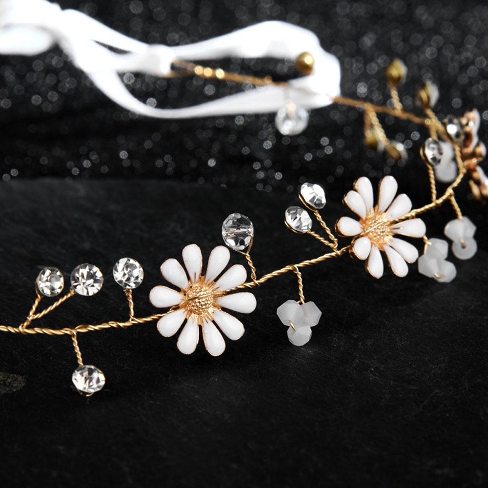 Needway  Headband Party Vintage Daisy Flower Wedding Hair Tiara