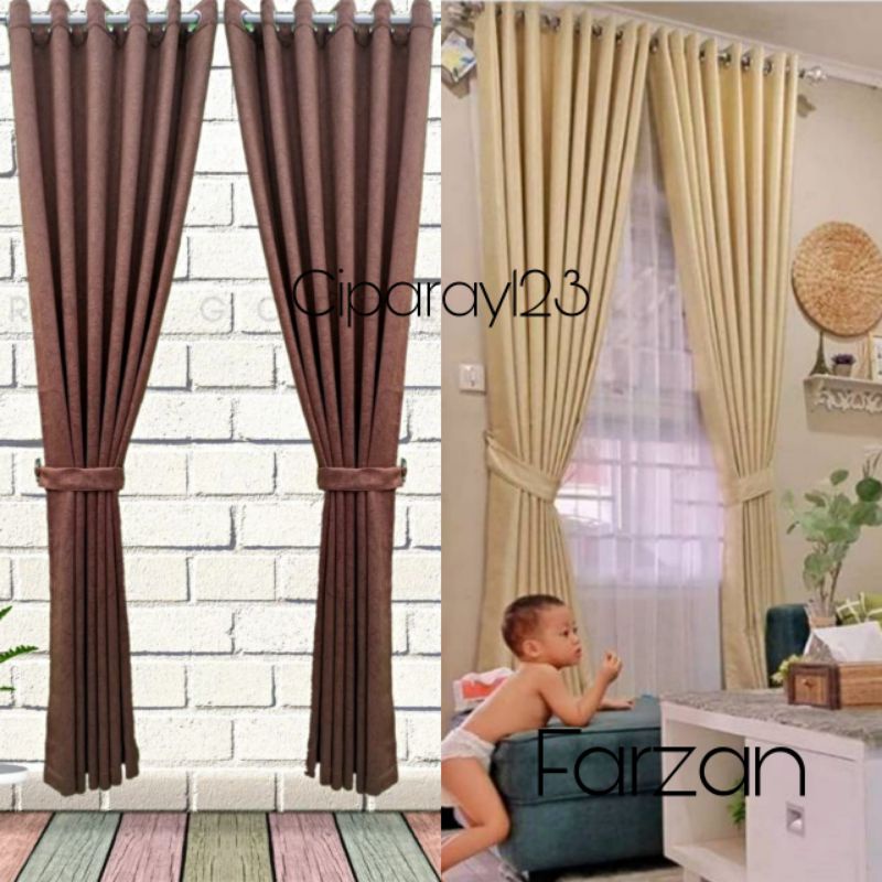 Gorden blackout polos / gorden jendela pintu / gorden smokring