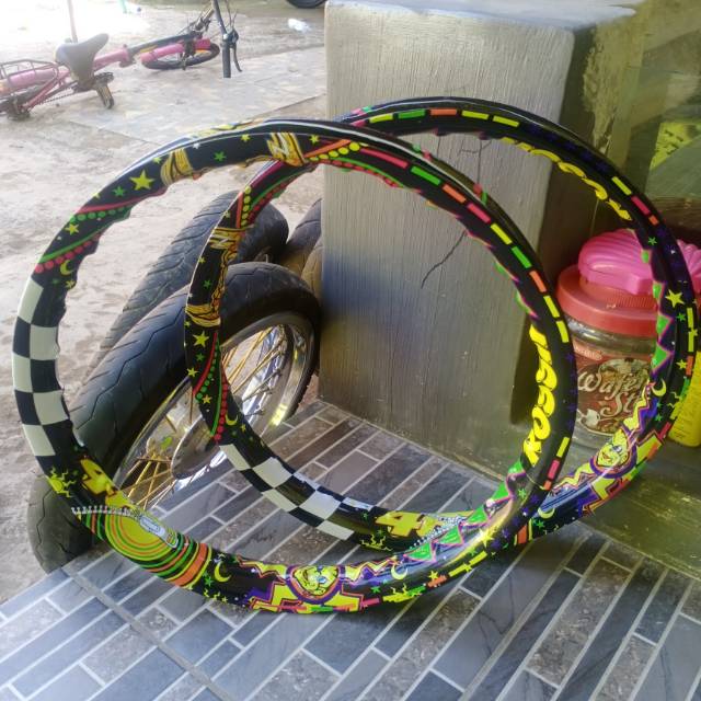 Velg Zian Jari Jari tahilook mothai thailand balut sticker anti panas