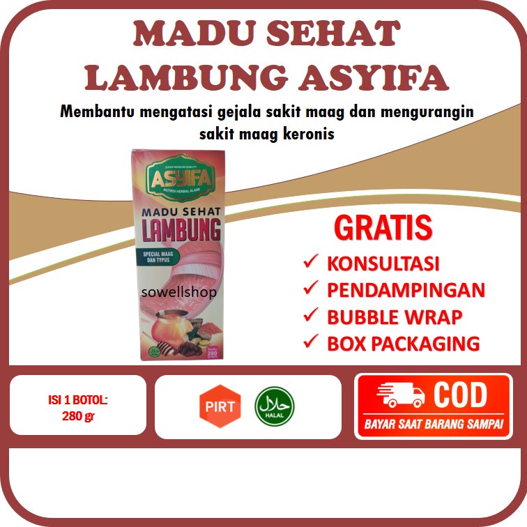 

Madu Sehat Lambung Asyifa Obat Herbal Maag Gerd Asam Lambung Typus Meningkatkan Daya Tahan Imun Tubuh