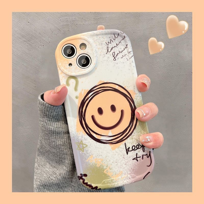 Case Motif Smiley Gaya Jepang Dan Korea Untuk iPhone 12 13 11 Pro Max X Xs Max Xr ijnj