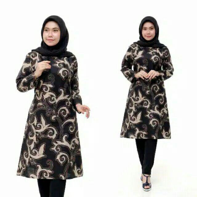 Terlaris Serut Genes Jelita Tunic Navbor Yelbor Whitbor Creambor Tunik Batik Modern Hrb030 Dolbi Dob