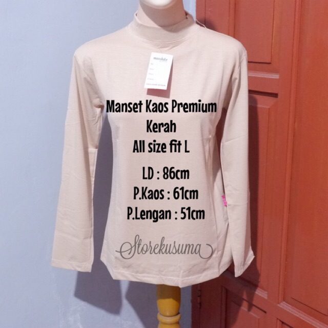 Manset Kaos bahan rayon premium  kerah sanghai ( all size fit L)