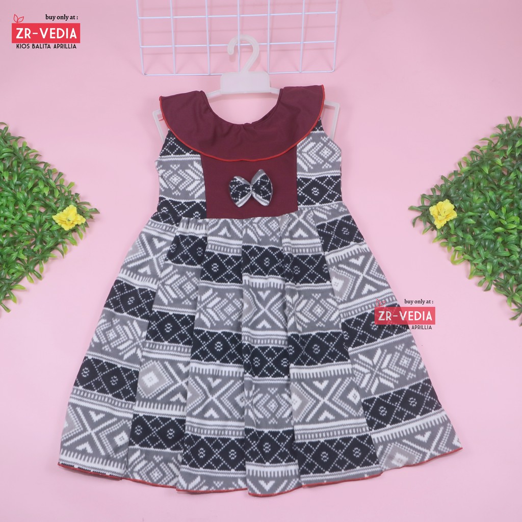 (BLUDRU FLANEL) Dress Cantika uk 6-7 Tahun / Baju Anak Perempuan Harian Yukensi Murah Grosir