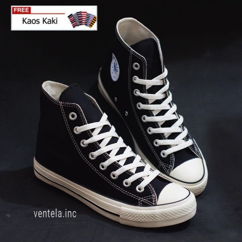Sepatu Ventela 70s Ethnic Black Natural High Original | Shopee Indonesia
