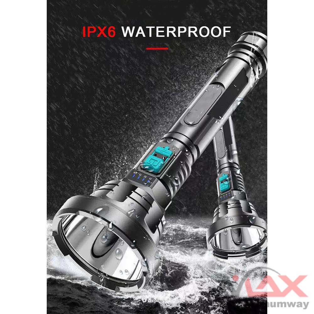 [100% ORIGINAL] SENTER LED LONG RANGE ZOOM 1000 METERS WATERPROOF Rechargeable Senter SWAT LED Professional Security anti air Senter LED Waterproof USB Cree XPE 500 Lumens DY-2027