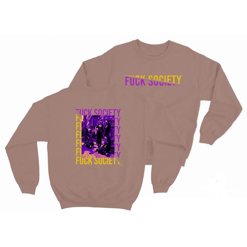 Jaket sweater crewneck pria wanita (Fuck society)