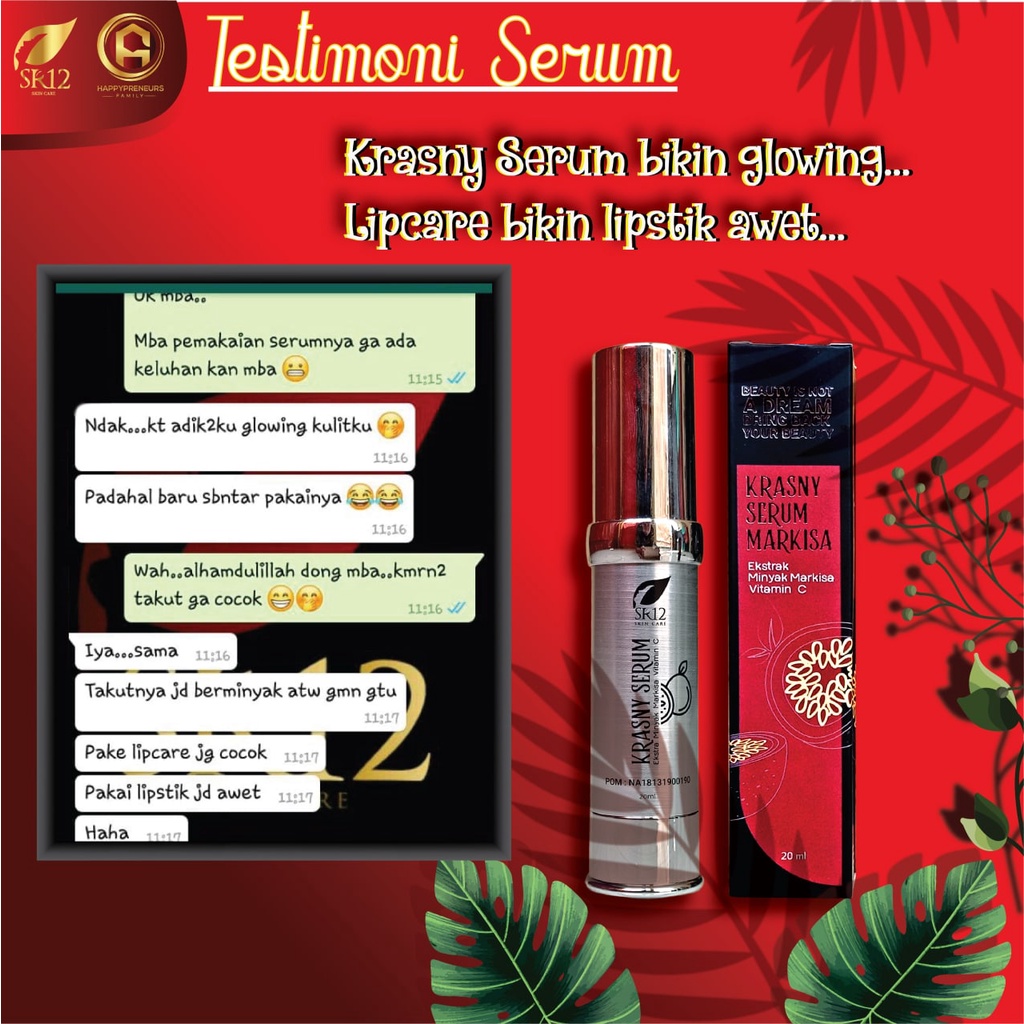 Krasny Serum SR12 - Serum Pencerah Kulit Kering dan Kusam