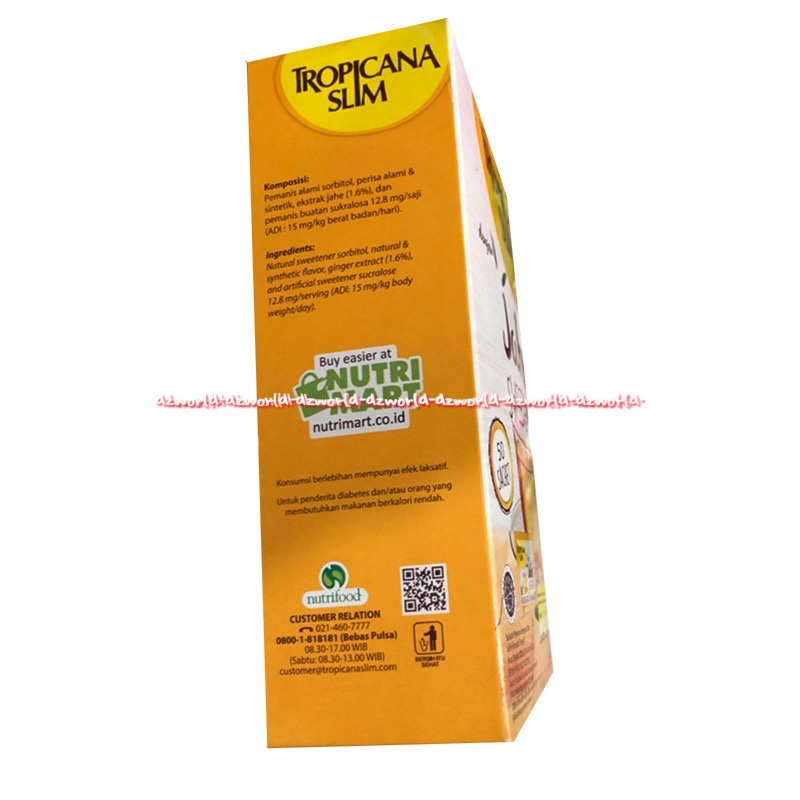 Tropicana Slim Jahe Sweetener 50sachet Pemanis Gula Jahe Untuk Diabet Diabetes Rendah Lemak KaloriTS Sweet tener