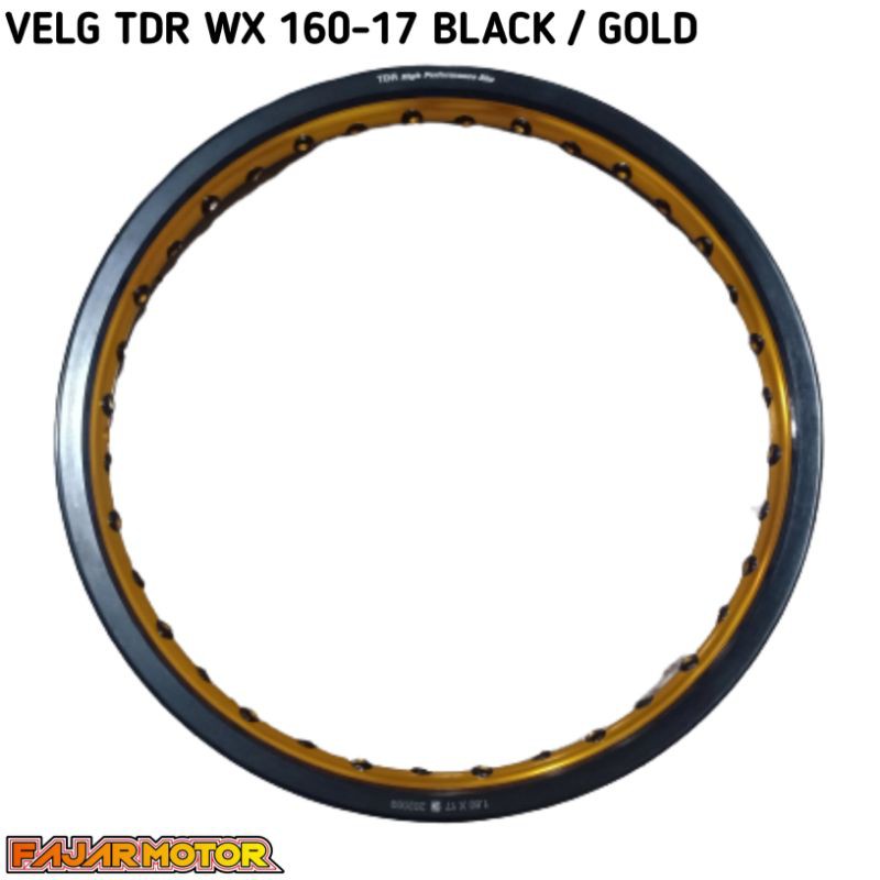 TDR RIM VELG 140 160 WX SHAPE KOTAK 2TONE BLUE GOLD BLACK GOLD VELK PELEG RING 17