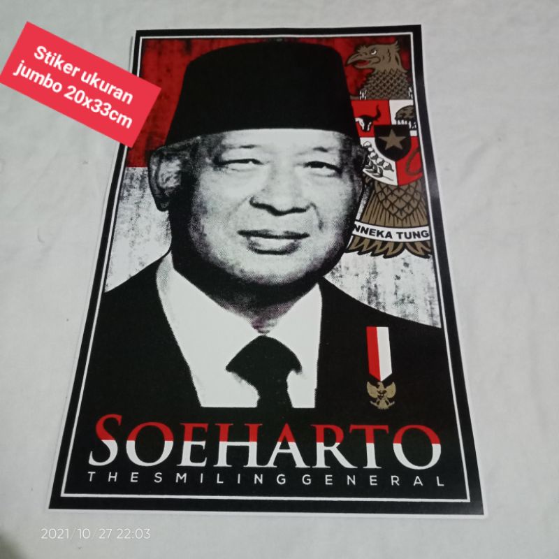 STIKER SOEHARTO ukuran jumbo 20X33CM