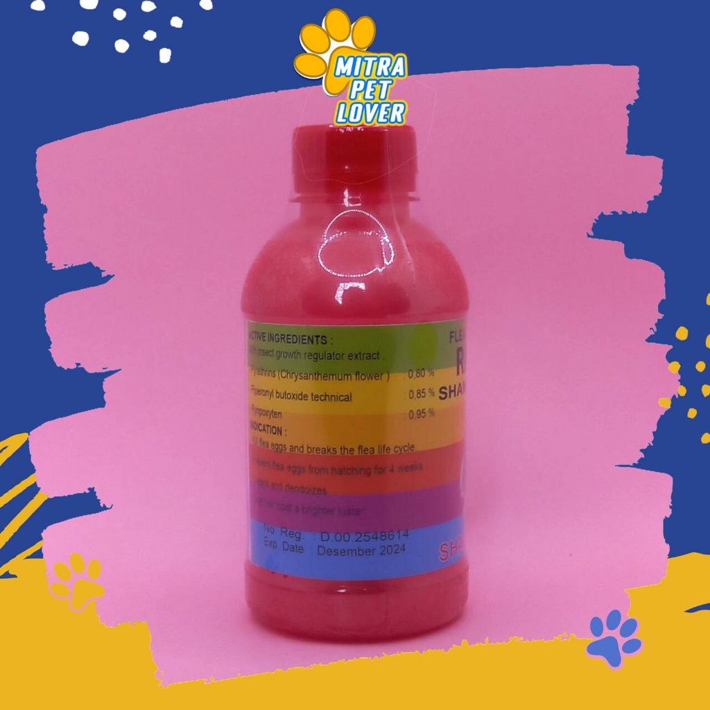 SHAMPO ANTI KUTU KELINCI - RAINBOW SHAMPOO KELINCI 250 ML ORIGINAL - SAMPO RABBIT BULU HALUS BERSIH WANGI HARUM LEMBUT AMAN - MURAH GARANSI ASLI KUALITAS - PET ANIMAL TAMASINDO OBAT KESEHATAN &amp; VITAMIN TERNAK HEWAN BINATANG PELIHARAAN MITRAPETLOVER