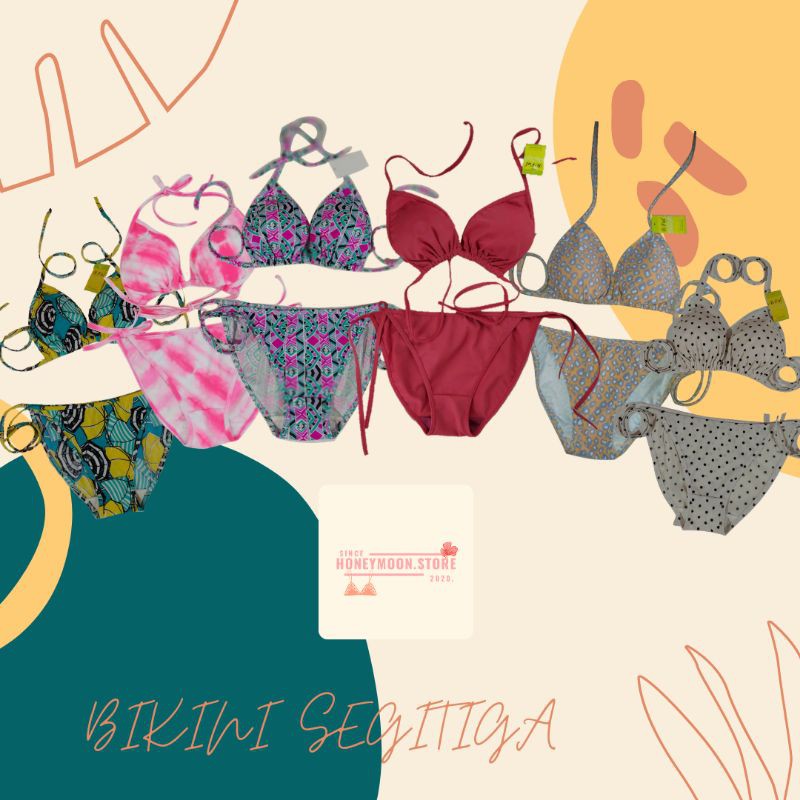 BIKINI - BIKINI SET - BIKINI PANTAI - BIKINI SEGITIGA (SET) TWO PIECES - BAJU RENANG WANITA