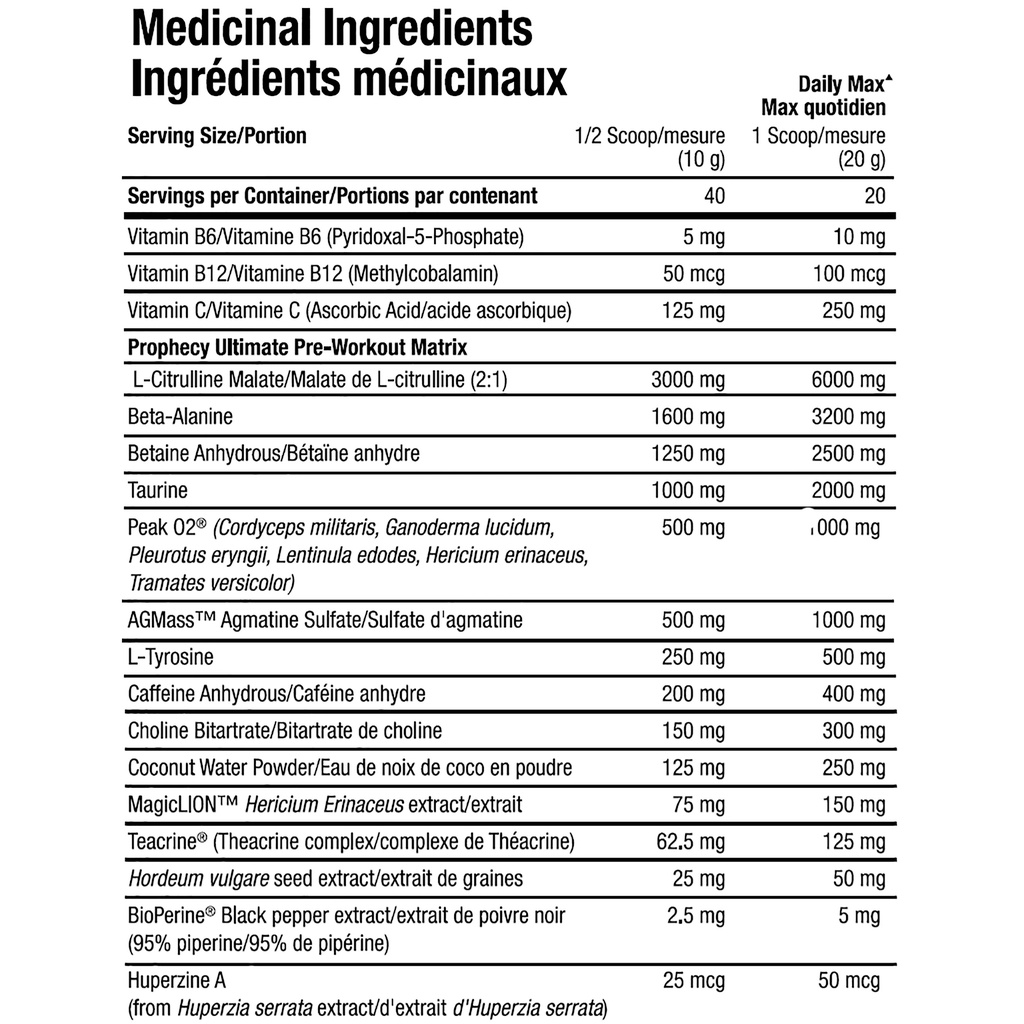 ANS Performance Prophecy 20 Servings Ultimate Pre Workout