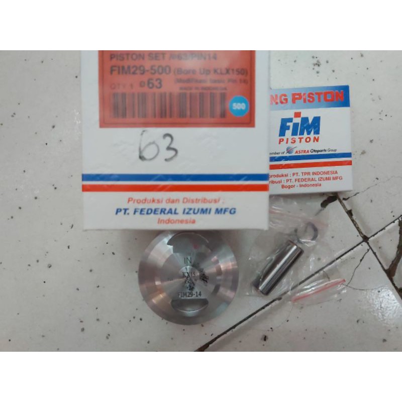 Piston kit fim 29 modifikasi KLX pen 14 61 61.5 62 62.5 63 63.5 64